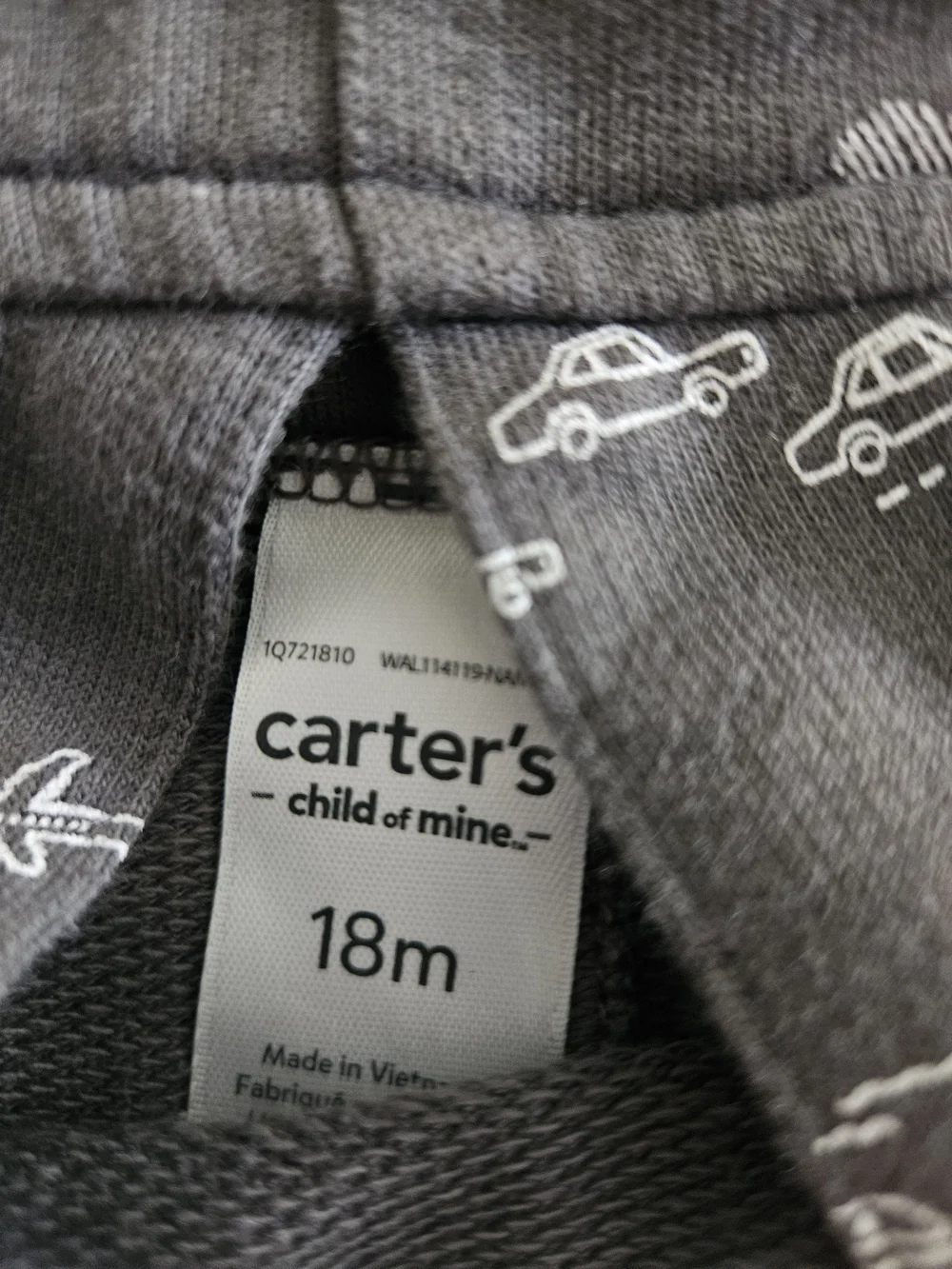 Carter's Gray Printed Shortall Romper with Transportation Motif